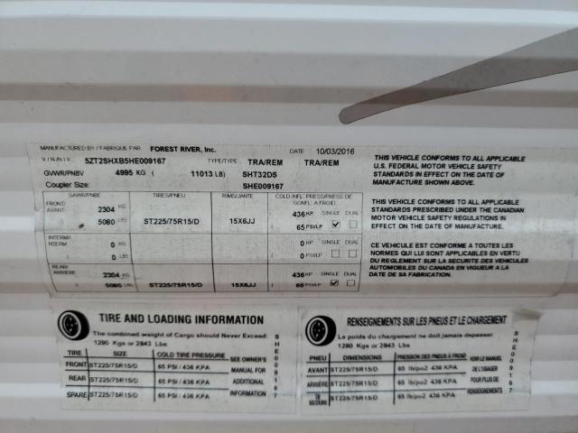 5ZT2SHXB5HE009167 - 2017 SHAS CAMPER TWO TONE photo 10