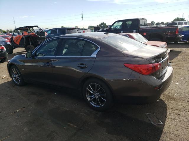 JN1AV7ARXEM702194 - 2014 INFINITI Q50 HYBRID PREMIUM BROWN photo 2