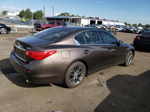 JN1AV7ARXEM702194 - 2014 INFINITI Q50 HYBRID PREMIUM BROWN photo 3