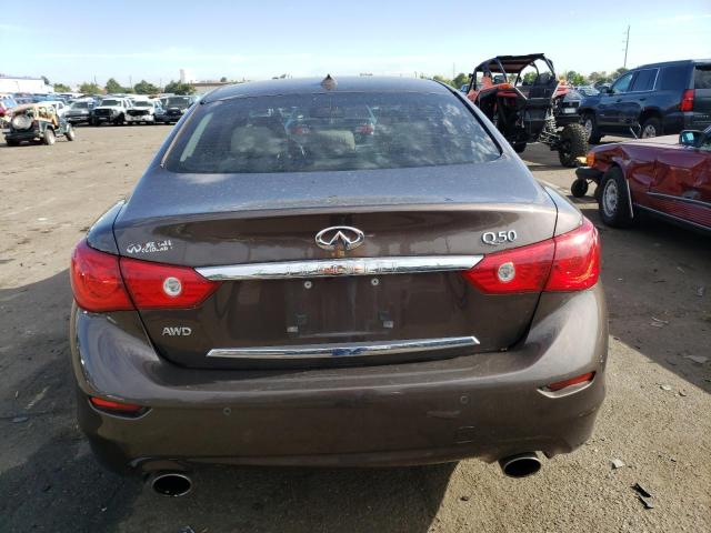 JN1AV7ARXEM702194 - 2014 INFINITI Q50 HYBRID PREMIUM BROWN photo 6