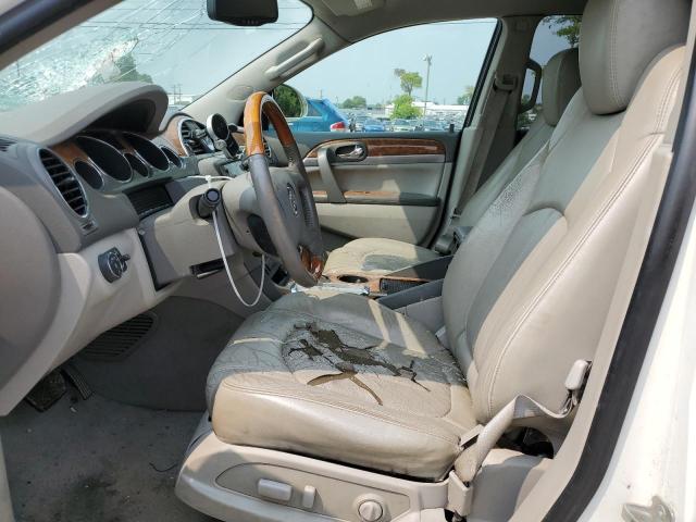 5GAKRBED5BJ395376 - 2011 BUICK ENCLAVE CXL WHITE photo 7