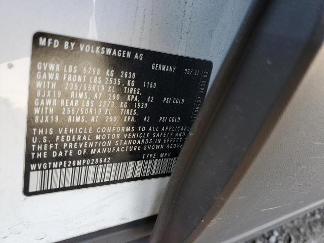 WVGTMPE26MP028642 - 2021 VOLKSWAGEN ID.4 PRO S თეთრი ფოტო 12