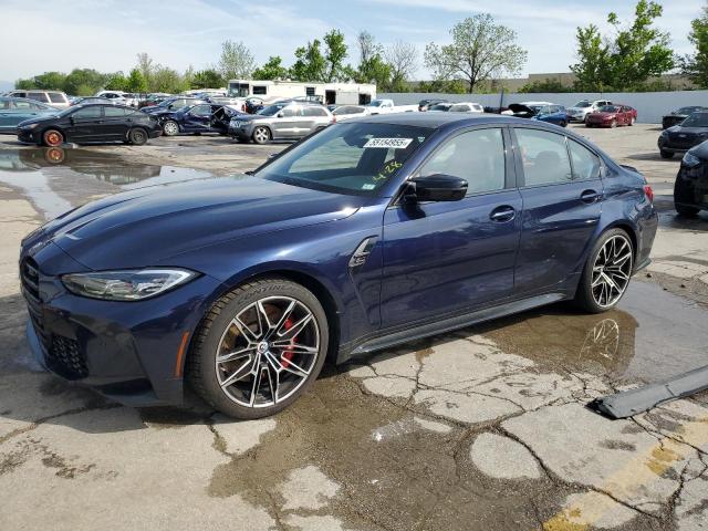 WBS43AY06NFN13995 - 2022 BMW M3 COMPETITION ლურჯი ფოტო 1