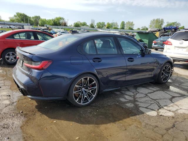 WBS43AY06NFN13995 - 2022 BMW M3 COMPETITION ლურჯი ფოტო 3