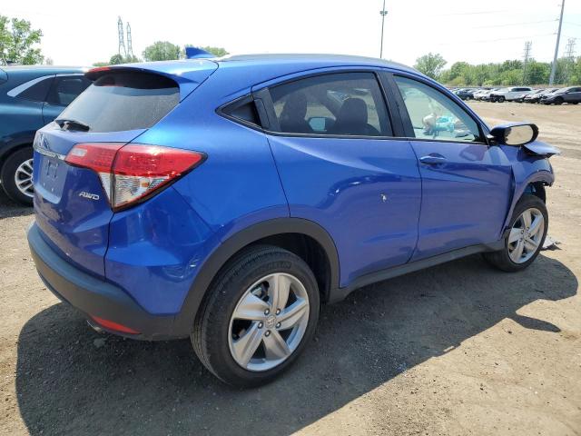 3CZRU6H70KM715998 - 2019 HONDA HR-V EXL BLUE photo 3