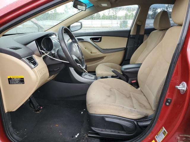 KMHDH4AE4DU563459 - 2013 HYUNDAI ELANTRA GLS RED photo 7