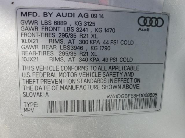 WA1DGBFE8FD008595 - 2015 AUDI Q7 PRESTIGE 银色 照片 14