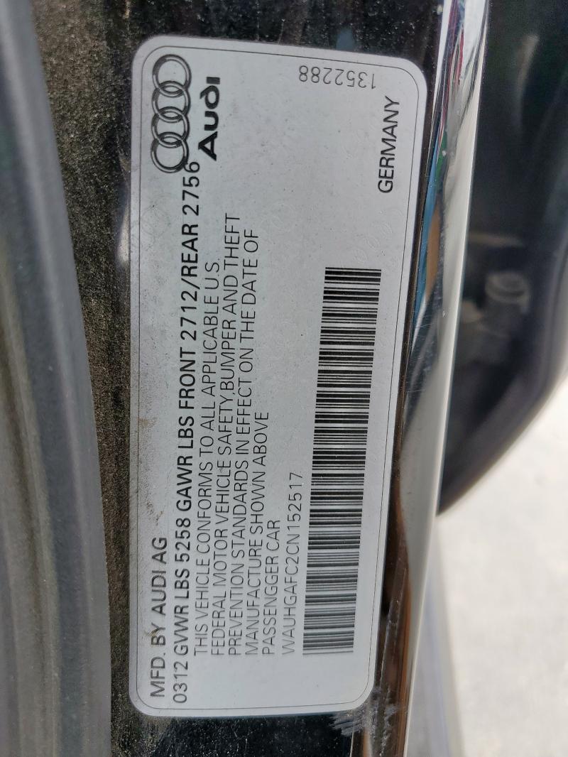 WAUHGAFC2CN152517 - 2012 AUDI A6 PRESTIGE Qara foto 12