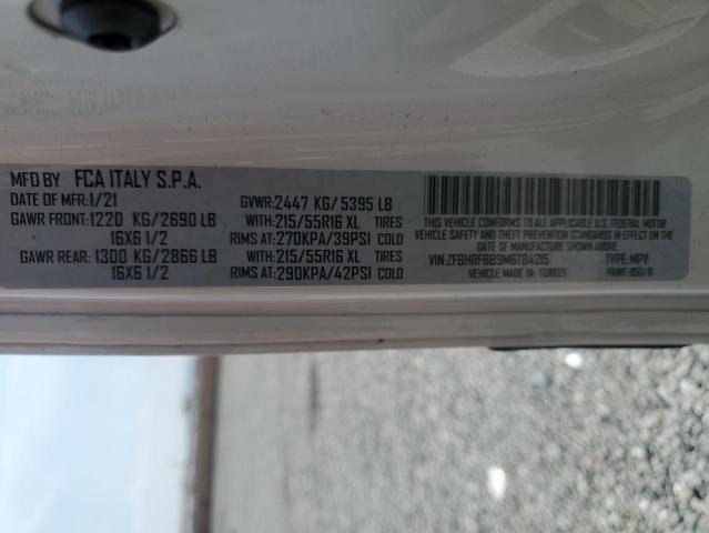 ZFBHRFBB9M6T84215 - 2021 RAM PROMASTER SLT WHITE photo 13