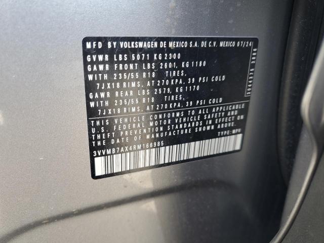 3VVMB7AX4RM166985 - 2024 VOLKSWAGEN TIGUAN SE Gümüş foto 13