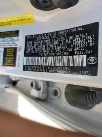 4T1BF1FK8FU060160 - 2015 TOYOTA CAMRY LE WHITE photo 12