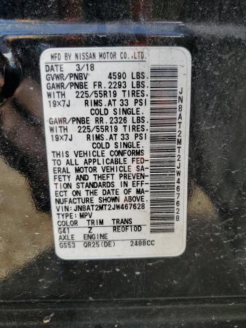 JN8AT2MT2JW467628 - 2018 NISSAN ROGUE S 黑色 照片 13