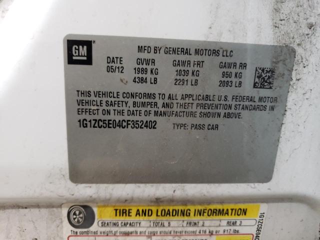 1G1ZC5E04CF352402 - 2012 CHEVROLET MALIBU 1LT 白色 照片 13