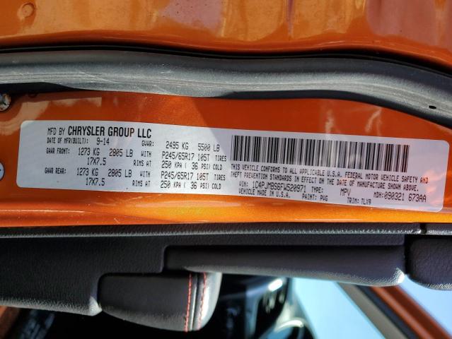 1C4PJMBS6FW520971 - 2015 JEEP CHEROKEE TRAILHAWK ნარინჯისფერი ფოტო 13