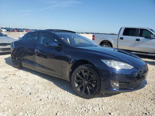 5YJSA1CPXDFP21566 - 2013 TESLA MODEL S BLUE photo 4