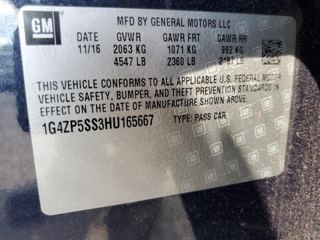 1G4ZP5SS3HU165667 - 2017 BUICK LACROSSE ESSENCE Mavi foto 12