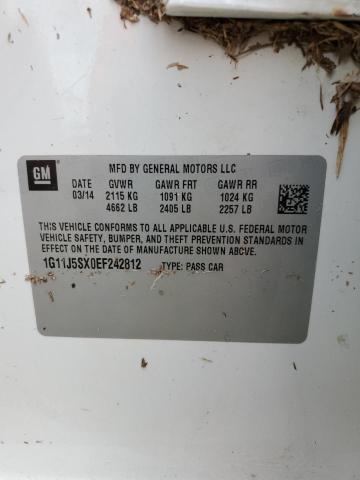 1G11J5SX0EF242812 - 2014 CHEVROLET MALIBU LTZ CREAM photo 12