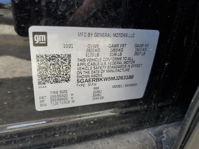 5GAERBKW5MJ263188 - 2021 BUICK ENCLAVE ESSENCE შავი ფოტო 13