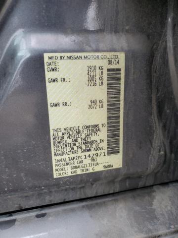 1N4AL3AP2FC142971 - 2015 NISSAN ALTIMA 2.5 灰色 照片 12