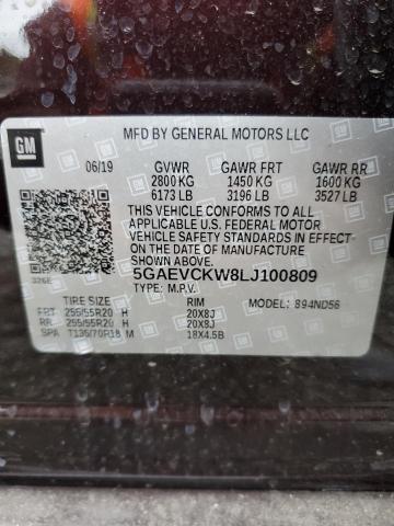 5GAEVCKW8LJ100809 - 2020 BUICK ENCLAVE AVENIR PURPLE photo 13