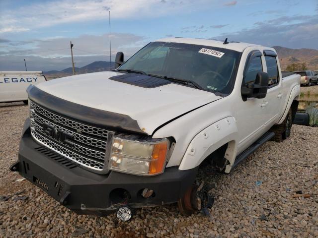 1GT424C85BF140291 - 2011 GMC SIERRA K3500 SLT WHITE photo 2