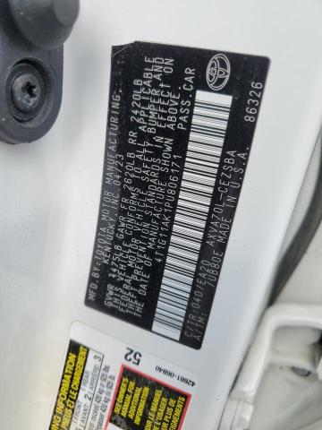 4T1G11AK1PU806171 - 2023 TOYOTA CAMRY SE NIGHT SHADE WHITE photo 12