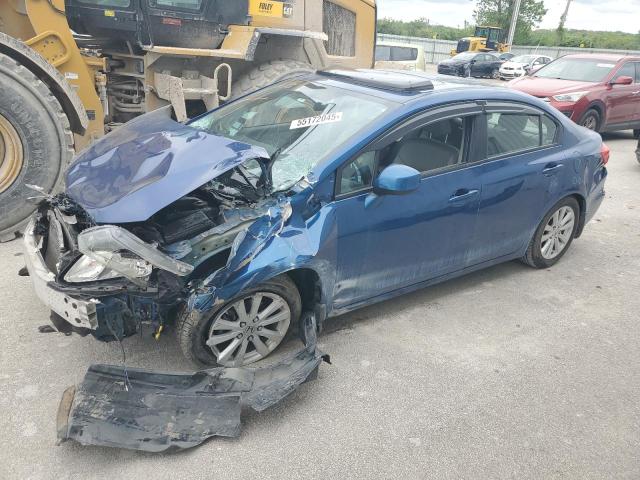 2HGFB2F91CH505231 - 2012 HONDA CIVIC EXL BLUE photo 1