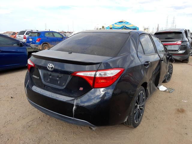 2T1BURHE2EC116346 - 2014 TOYOTA COROLLA L BLACK photo 4