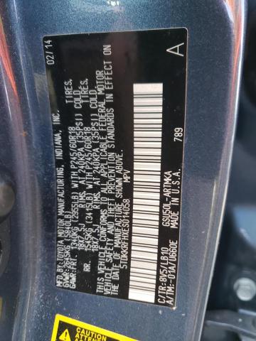5TDKKRFHXES014058 - 2014 TOYOTA HIGHLANDER XLE Mavi foto 12