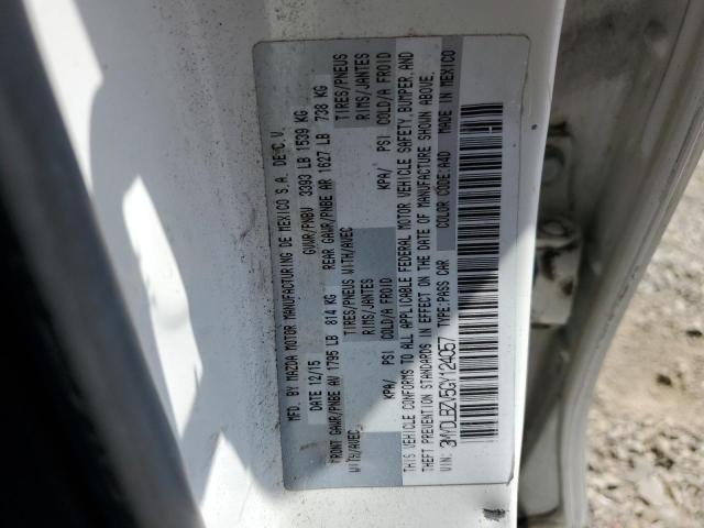 3MYDLBZV5GY124057 - 2016 TOYOTA SCION IA WHITE photo 12