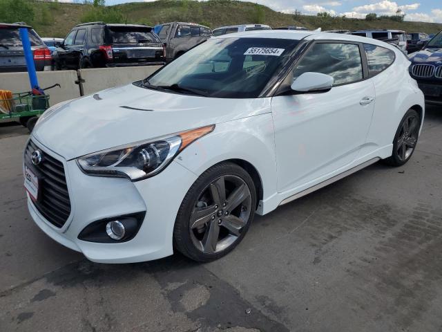 KMHTC6AE6FU218216 - 2015 HYUNDAI VELOSTER TURBO WHITE photo 1