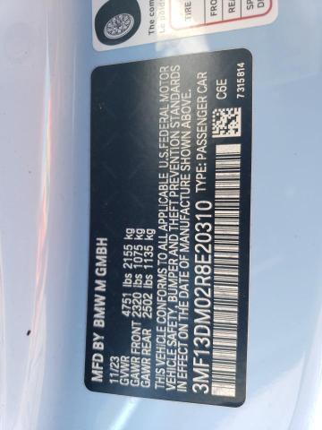 3MF13DM02R8E20310 - 2024 BMW M2 BLUE photo 12