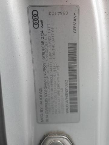 WAUCGAFH0EN010952 - 2014 AUDI S5 PREMIUM PLUS ვერცხლისფერი ფოტო 12