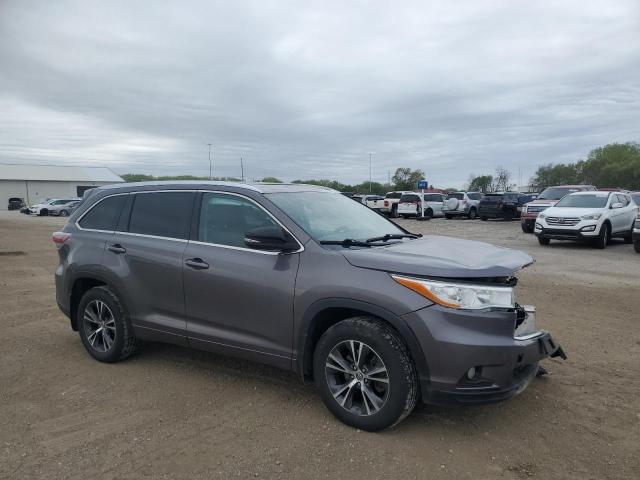5TDJKRFH8GS273968 - 2016 TOYOTA HIGHLANDER XLE GRAY photo 4