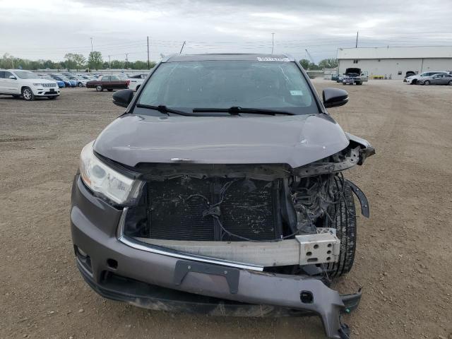 5TDJKRFH8GS273968 - 2016 TOYOTA HIGHLANDER XLE GRAY photo 5