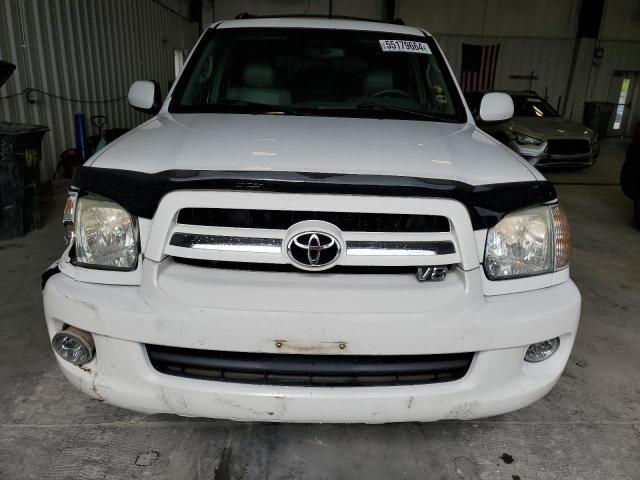 5TDBT48AX5S240276 - 2005 TOYOTA SEQUOIA LIMITED WHITE photo 5