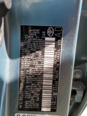2T1BR32E06C593561 - 2006 TOYOTA COROLLA CE 青绿色 照片 12