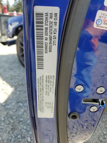 2C3CDZFJ8MH670388 - 2021 DODGE CHALLENGER R/T SCAT PACK BLUE photo 13