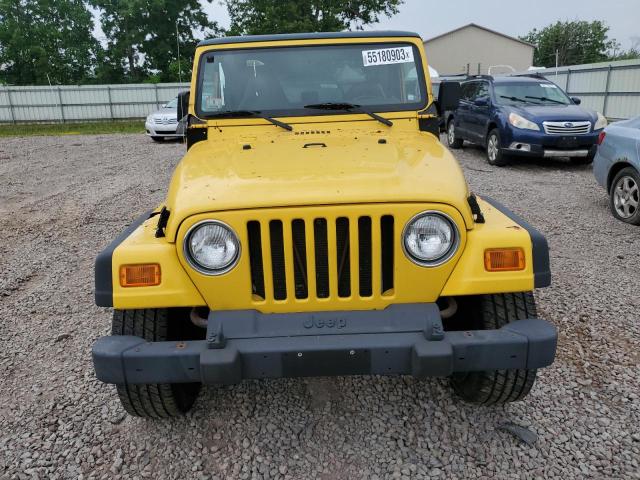 1J4FA49S62P724914 - 2002 JEEP WRANGLER / SPORT YELLOW photo 5