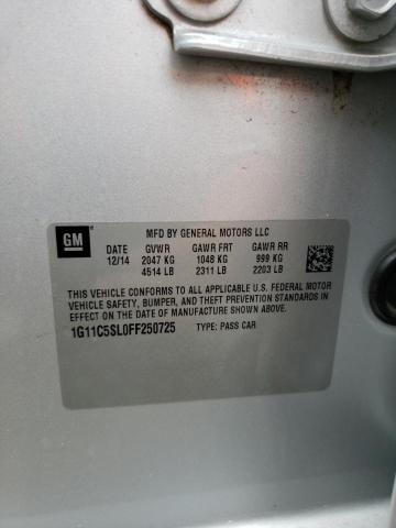 1G11C5SL0FF250725 - 2015 CHEVROLET MALIBU 1LT 银色 照片 13