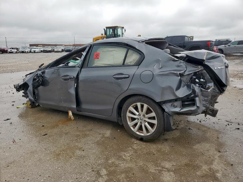 19XFB2F98CE313671 - 2012 HONDA CIVIC EXL GRAY photo 2