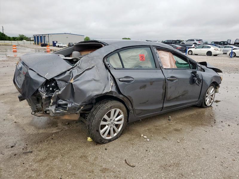 19XFB2F98CE313671 - 2012 HONDA CIVIC EXL GRAY photo 3