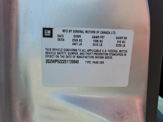 2G2WP522251126846 - 2005 PONTIAC GRAND PRIX 银色 照片 12