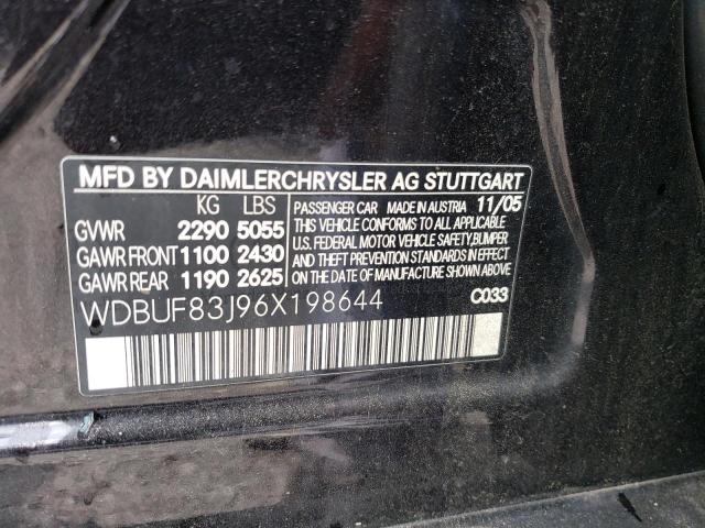 WDBUF83J96X198644 - 2006 MERCEDES-BENZ E 500 4MATIC BLACK photo 12