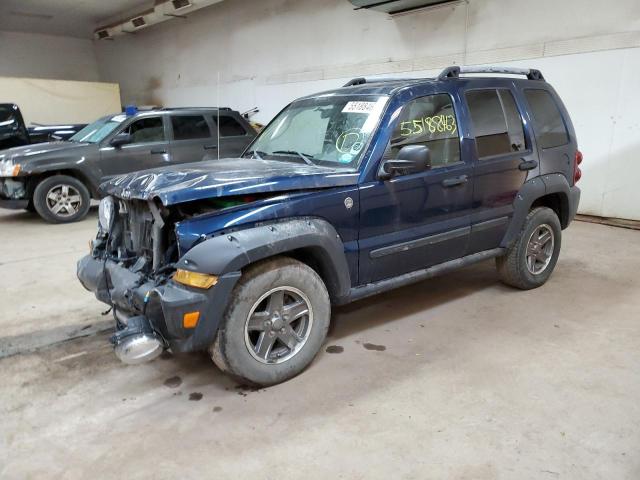 1J4GL38K55W613727 - 2005 JEEP LIBERTY RENEGADE BLUE photo 1