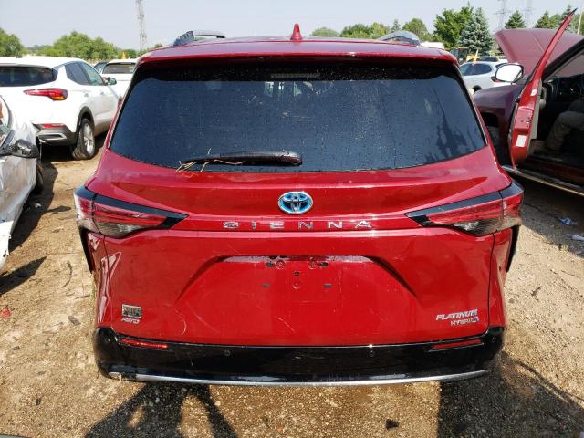 5TDESKFC9NS044712 - 2022 TOYOTA SIENNA LIMITED RED photo 6