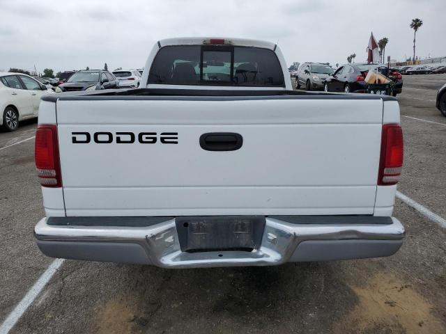 1B7GL22XX1S282116 - 2001 DODGE DAKOTA WHITE photo 6