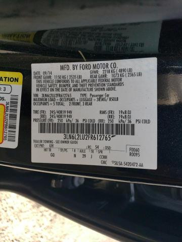 3LN6L2LU2FR612765 - 2015 LINCOLN MKZ HYBRID BLACK photo 12