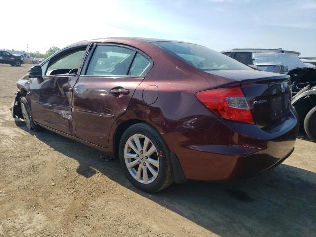 19XFB2F97CE040772 - 2012 HONDA CIVIC EXL 勃艮第红 照片 2