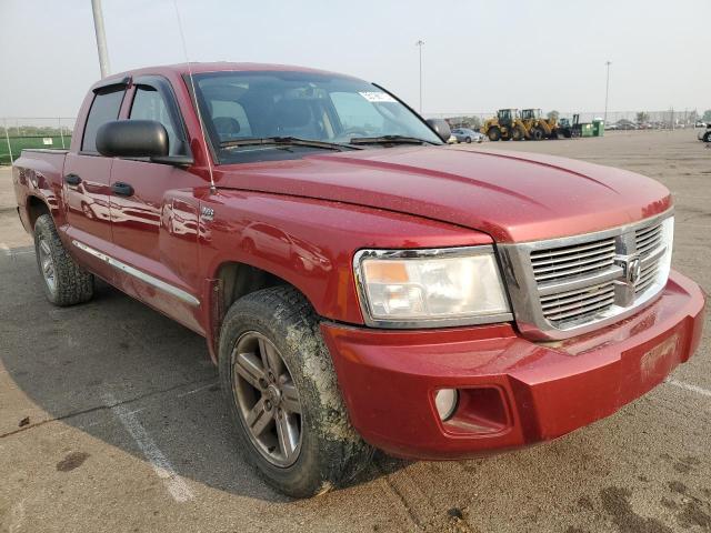 1D7CW5GP1AS163683 - 2010 DODGE DAKOTA LARAMIE RED photo 4